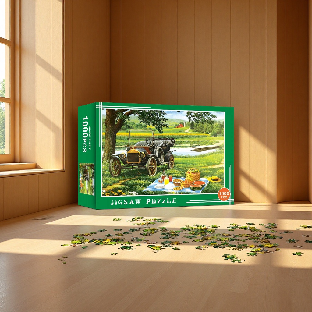 500-piece fun bean puzzle, 1000-piece children's educational coloring puzzle, puzzle game, educational toy Application Scenario