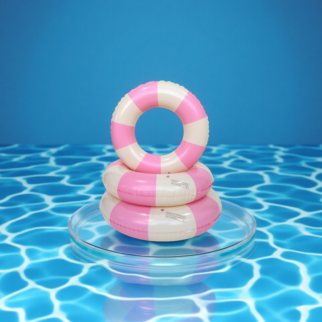 Factory wholesale thickened children's striped swimming rings, baby armpit float rings, popular inflatable swimming rings, sports and outdoor products details Picture