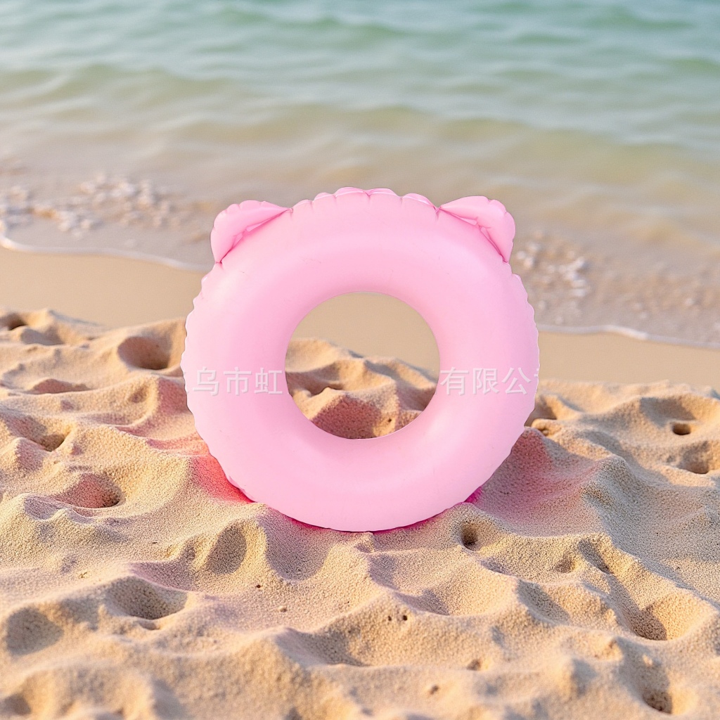 Minnie circle inflatable KT cat swimming ring, children's PVC pink armrest ring with bow, pet swimming ring, cat supplies Application Scenario