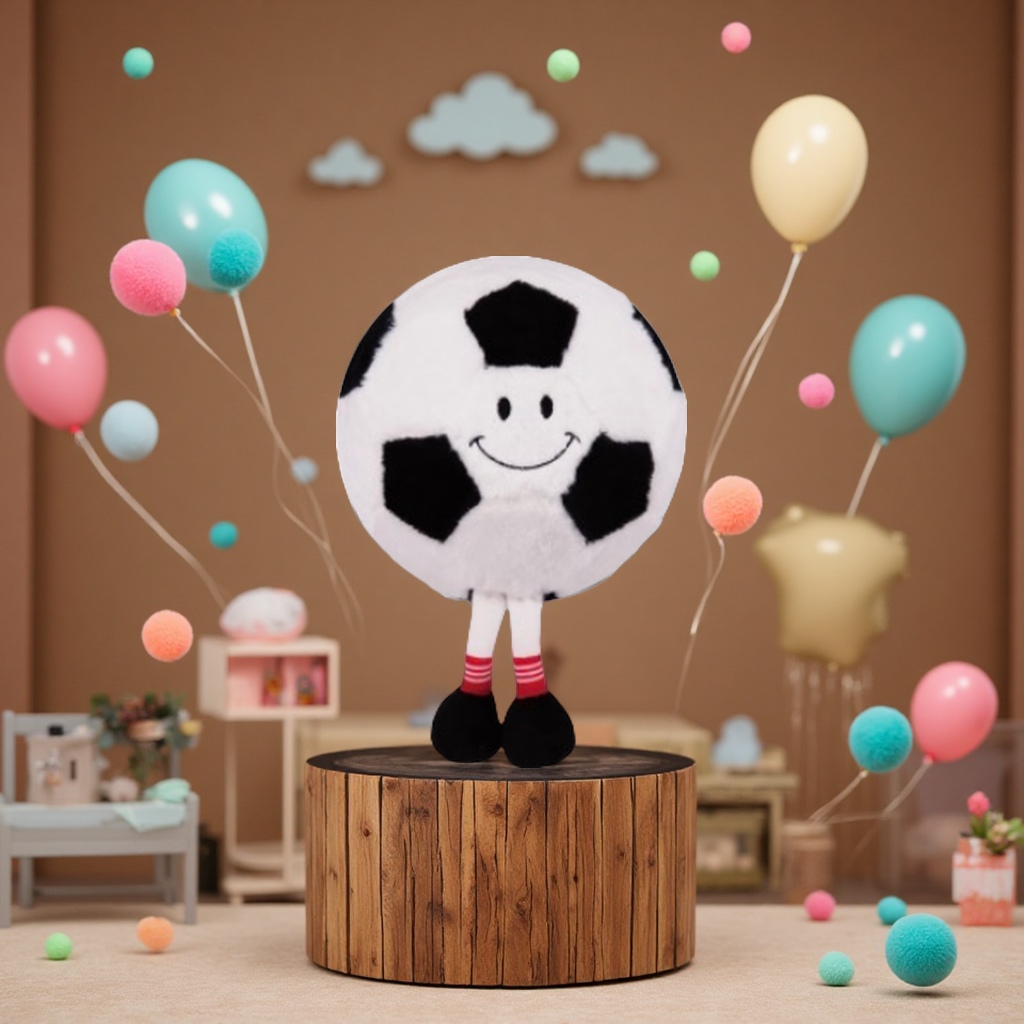 Inflatable toy balls - football-shaped plush toys, creative and trendy toys, cute plush ornaments, children's gifts