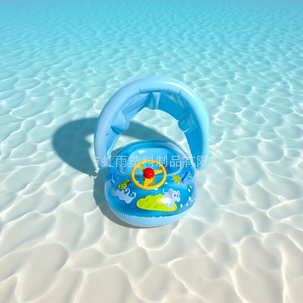 Hongyu baby swimming rings, baby elephant sunshade seat rings, children's lifebuoys, Baby Can sound horns, small yachts, sports, outdoor swimming products Specification image