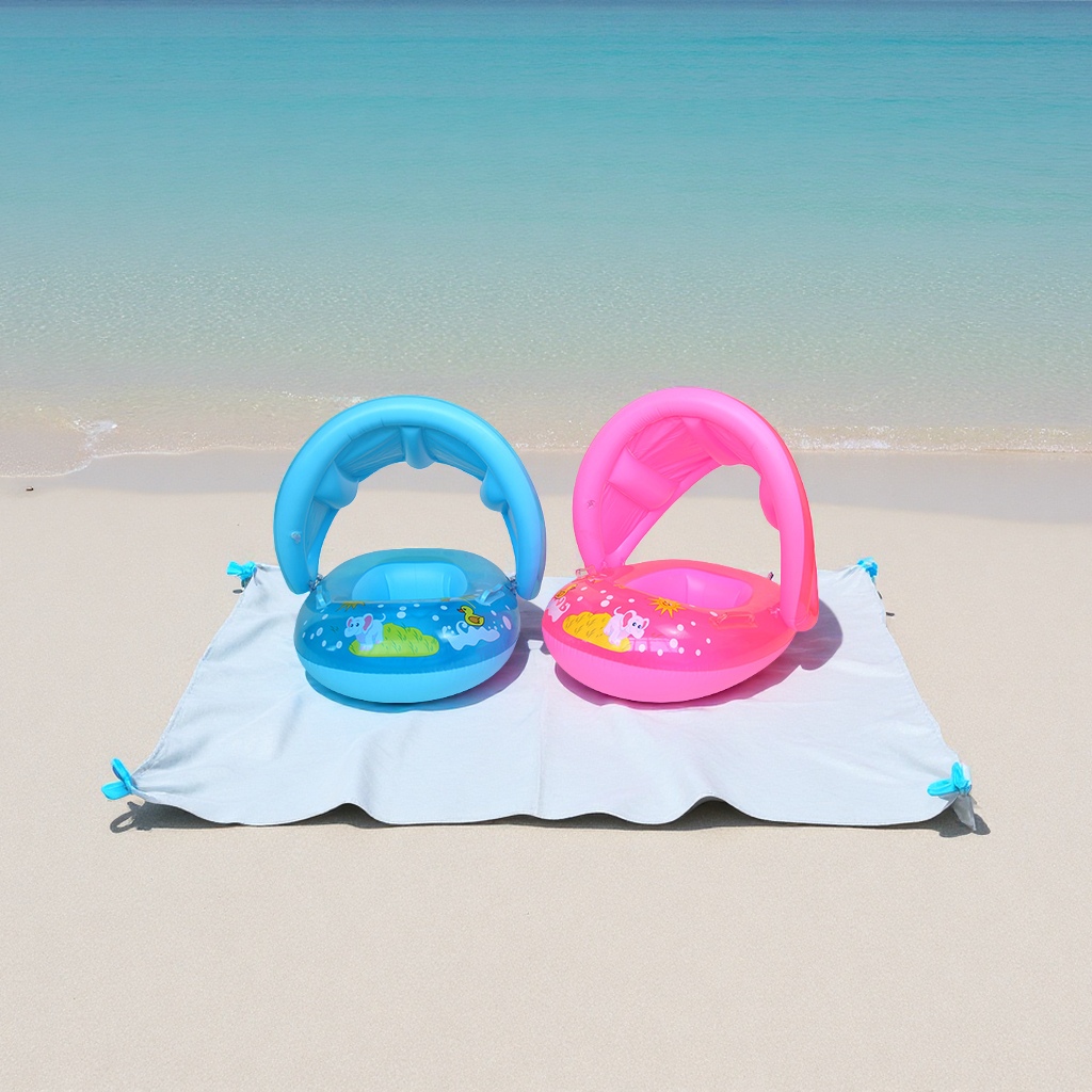 Little Elephant inflatable swimming rings, children's water seat rings with handrails, anti-rollover baby rings, wholesale sports and outdoor swimming products