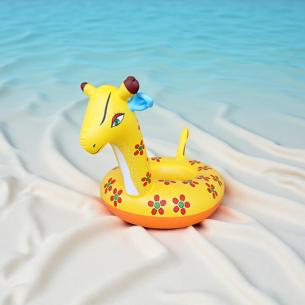 Wholesale of inflatable children's seat rings with wings and anti-rolled-over baby swimming rings for Sika deer boats, sports and outdoor swimming products