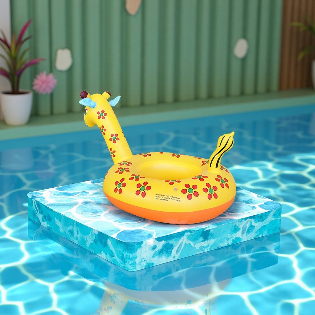Wholesale of inflatable children's seat rings with wings and anti-rolled-over baby swimming rings for Sika deer boats, sports and outdoor swimming products Specification image