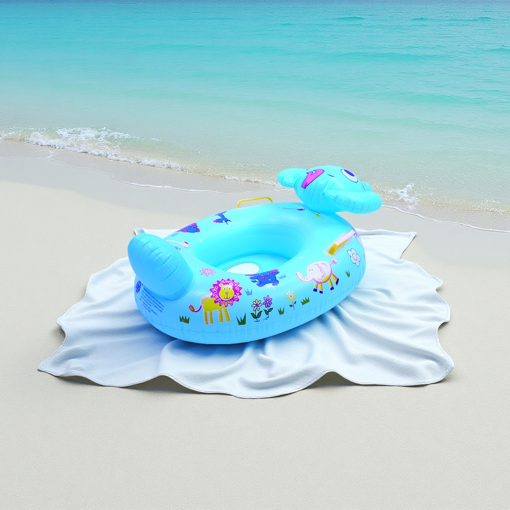 Hongyu infant and toddler elephant inflatable swimming boat, baby prone boat with sitting boat manufacturer wholesale children's toys cartoon inflatable models details Picture