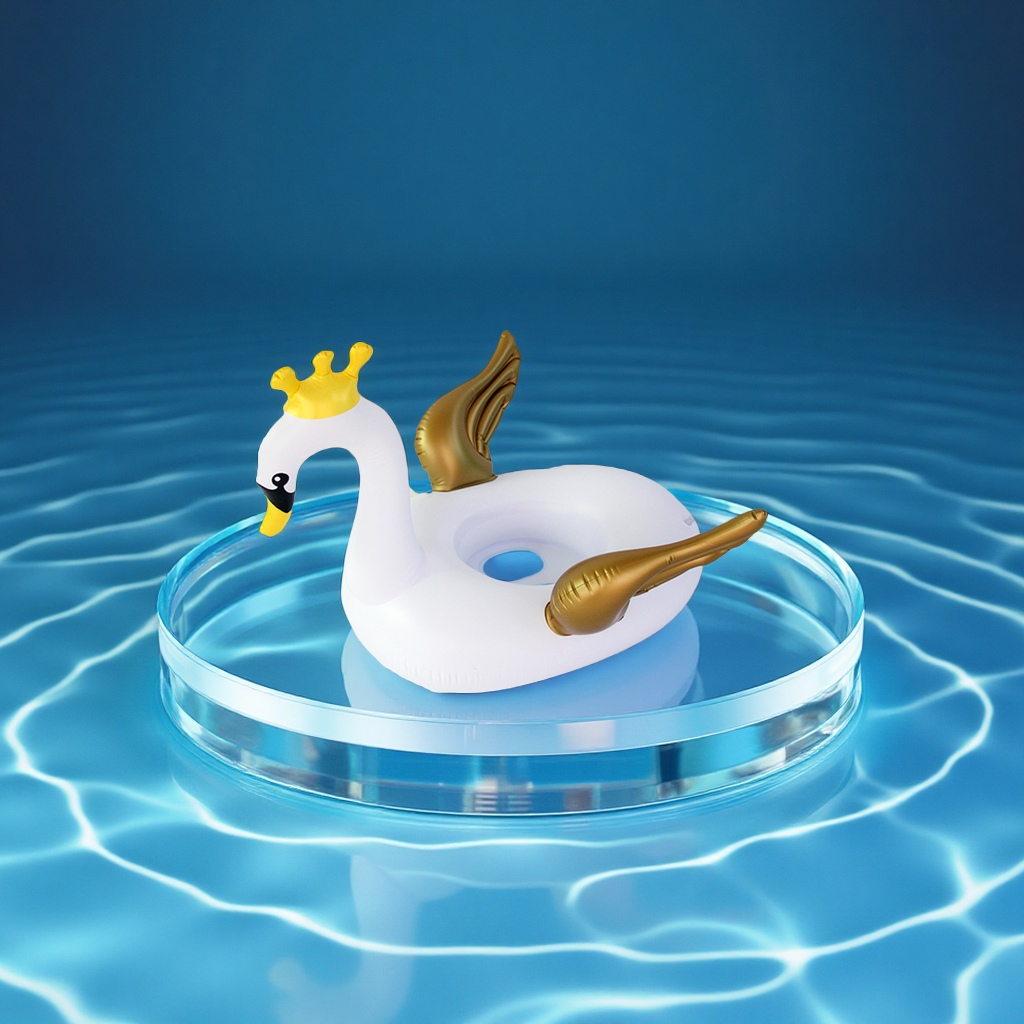 Crown Swan Wing Water inflatable children's Seat ring, anti-rollover swimming ring, baby seat ring manufacturer wholesale sports outdoor swimming products full figure
