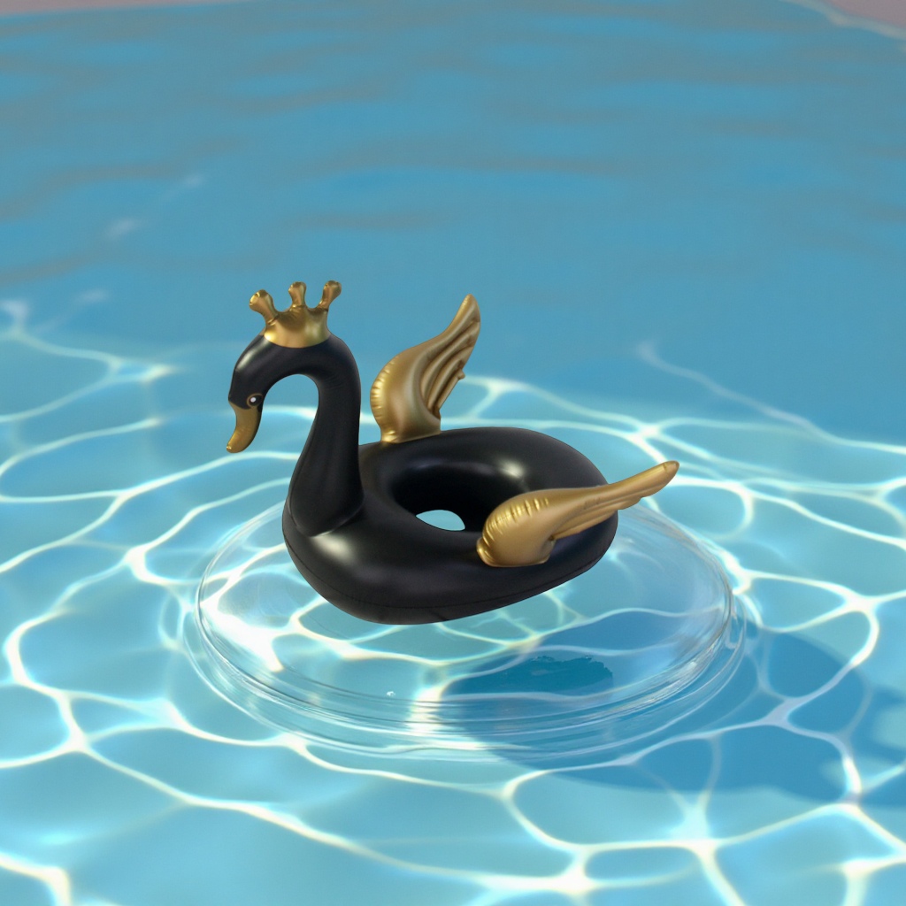 Crown Swan Wing Water inflatable children's Seat ring, anti-rollover swimming ring, baby seat ring manufacturer wholesale sports outdoor swimming products details Picture