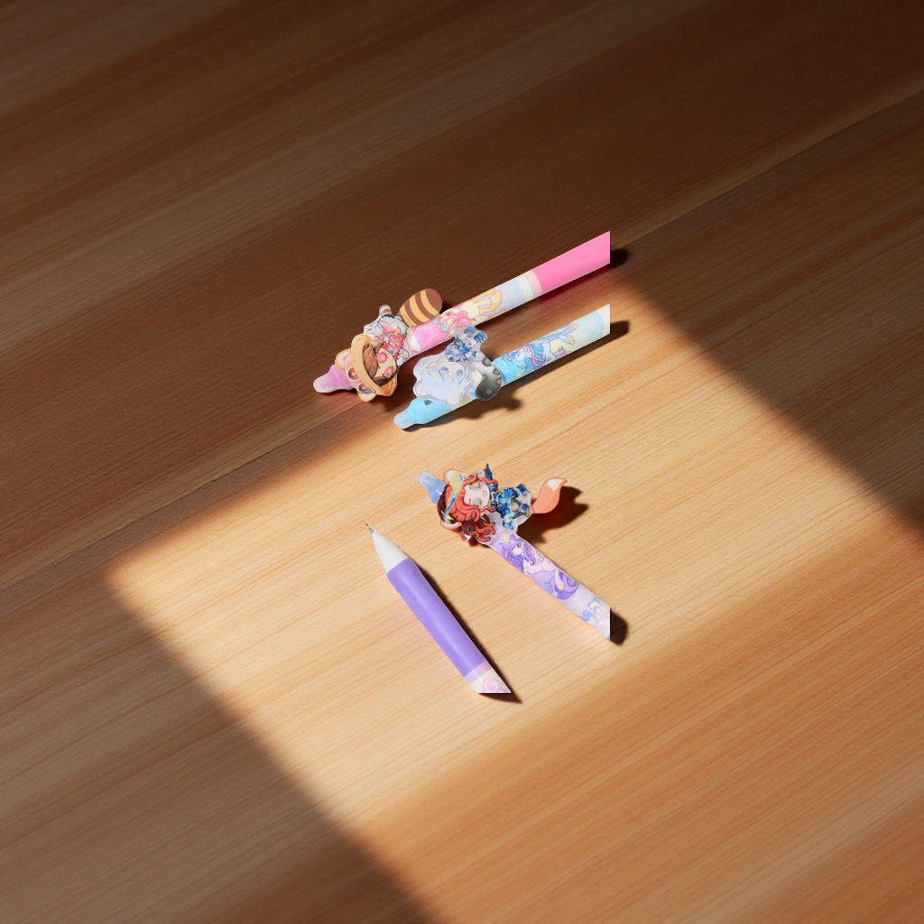 Chenxi's 2D tail is designed with cute and fun ballpoint pens. Wholesale of stationery for primary school students, children's hats, headscarves and accessories details Picture
