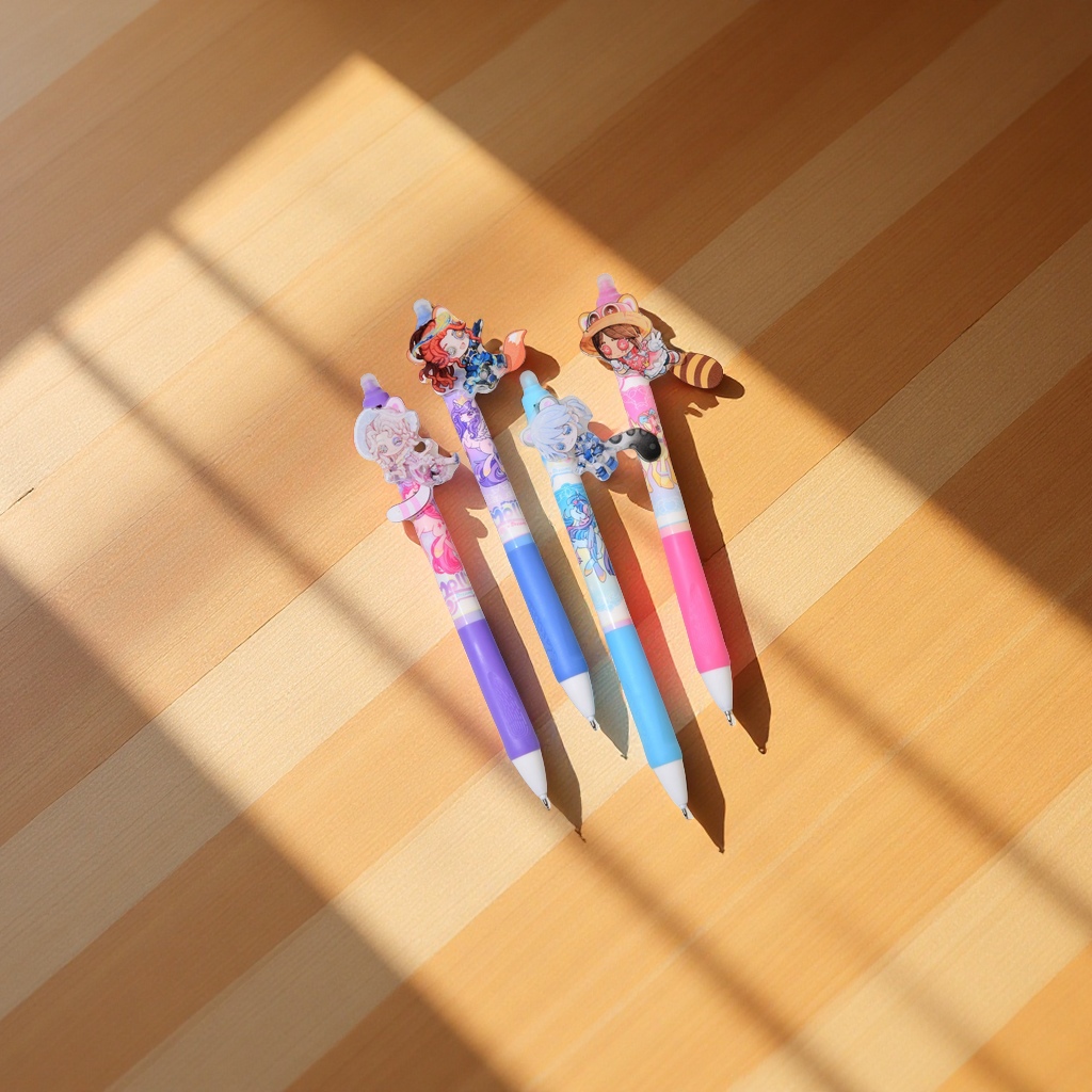 Chenxi's 2D tail is designed with cute and fun ballpoint pens. Wholesale of stationery for primary school students, children's hats, headscarves and accessories Specification image