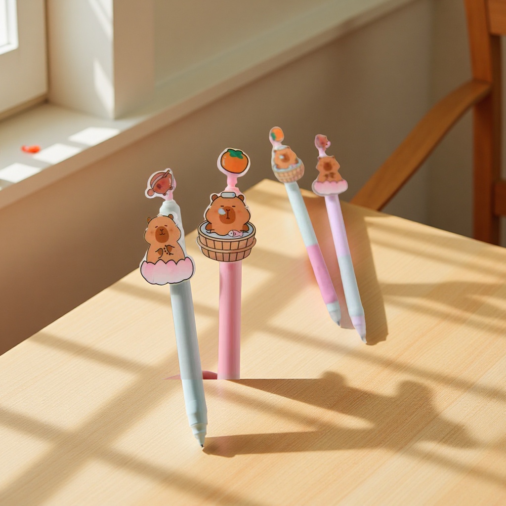 电容笔/玫瑰花塑料花圆珠笔/羽毛笔鸵鸟毛/文房四宝/唇线笔定制产品图