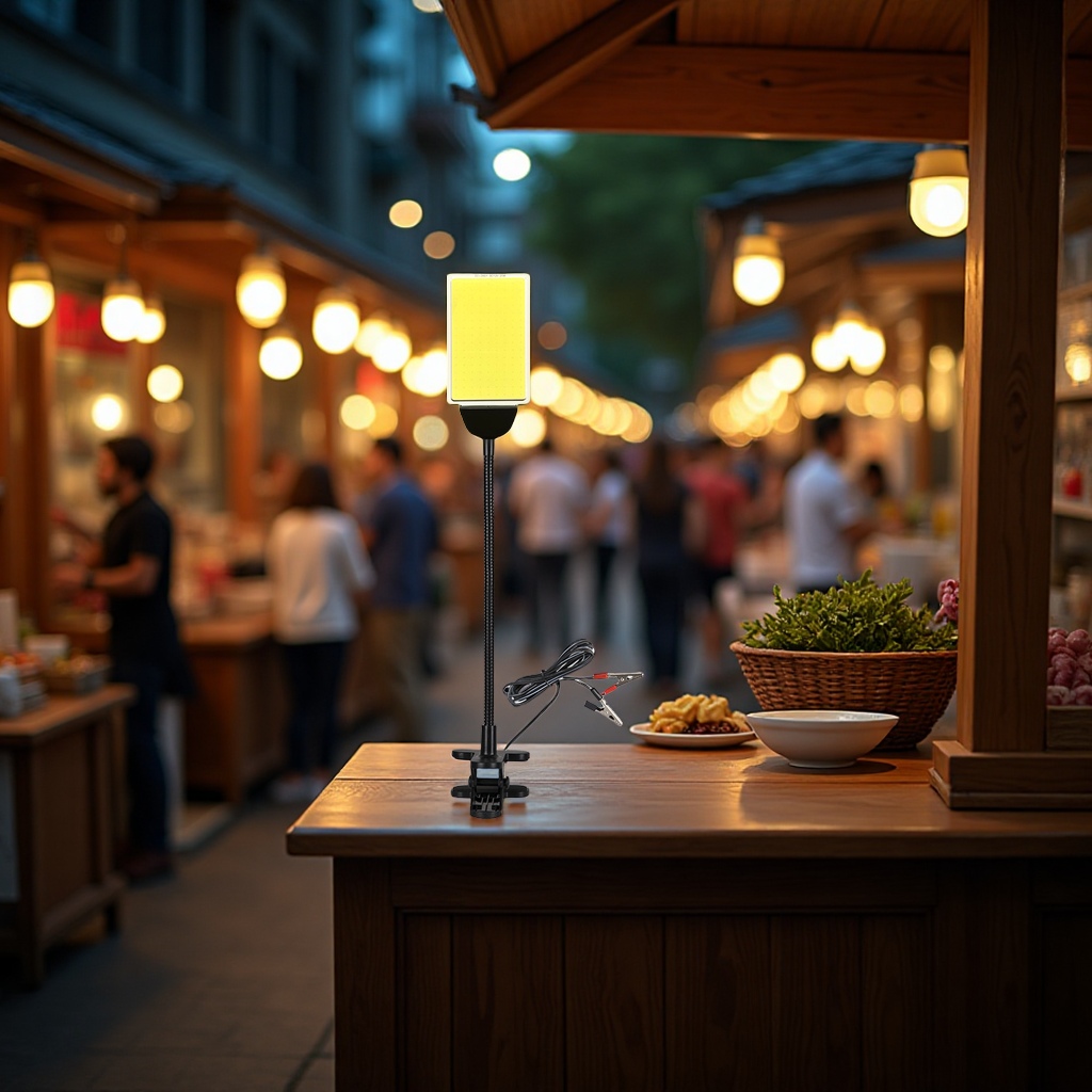 Night market stall lighting, market stall work lights, night fishing low-voltage battery COB bracket floodlights, outdoor floor, wall and step lights Item Picture