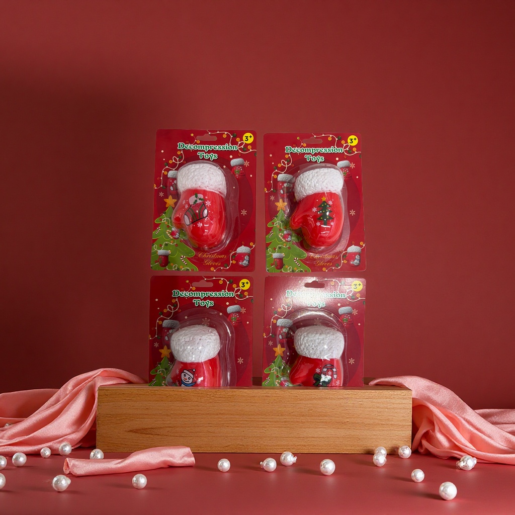 Squeeze the Christmas gloves to keep warm. Warm and festive decorations. Soft and thick Christmas gifts for children and adults Specification image