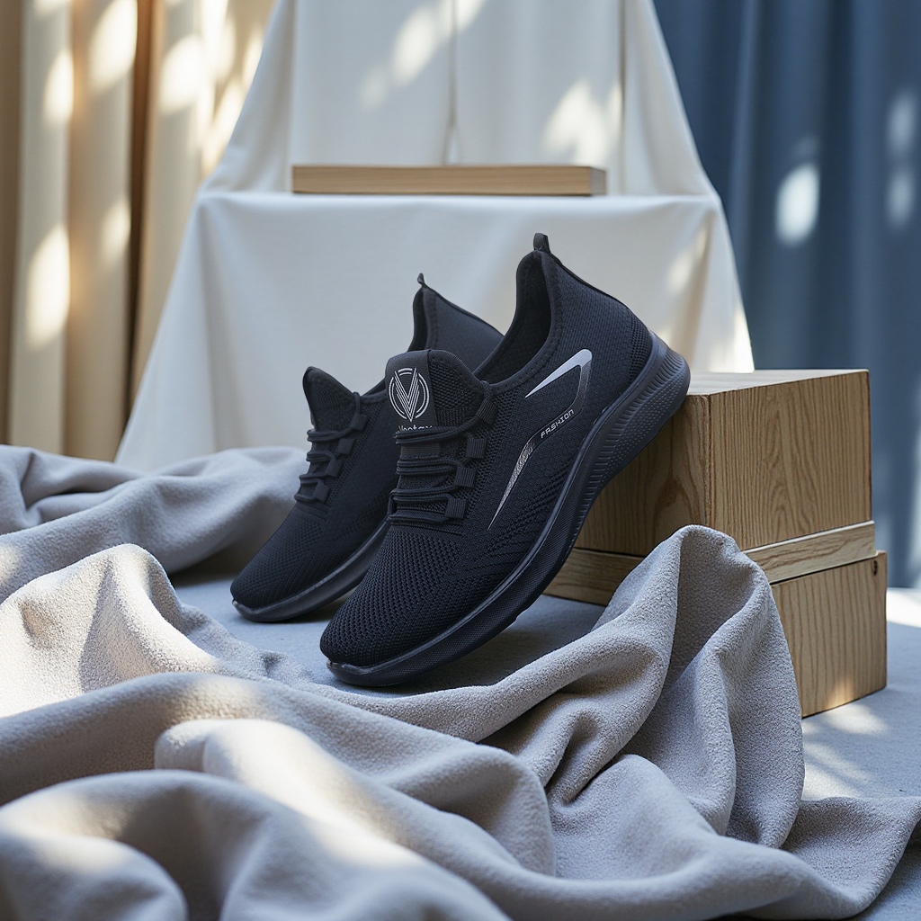 跨境代发男鞋春季休闲运动鞋批发透气网面户外运动鞋男士运动休闲鞋