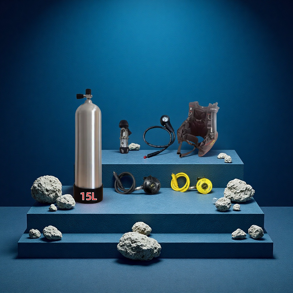Diving equipment, underwater oxygen tanks, gill respirators, small gas cylinders, deep-sea and deep diving portable complete sets of professional sports and outdoor wading gear