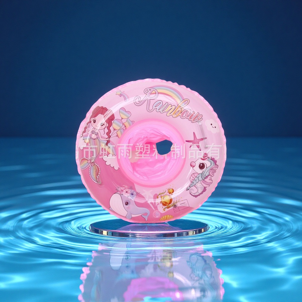 Hongyu thickened recessed mermaid Shark children's swimming rings for boys and girls, 0-6 years old, pocket seat rings, factory direct sales, sports and outdoor swimming products Specification drawing