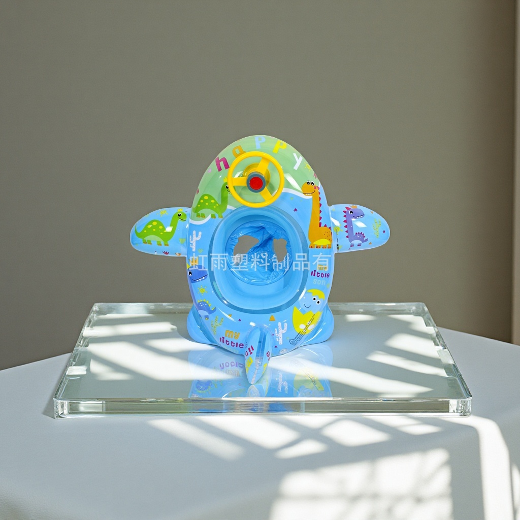 Hongyu Children's horn swimming ring, baby recessed cartoon animal seat ring, factory direct sales of sports and outdoor swimming products