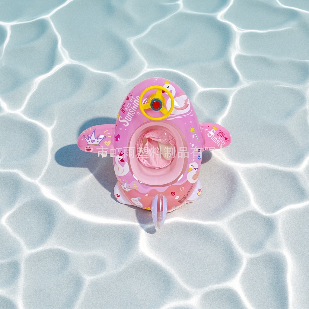 Hongyu Children's horn swimming ring, baby recessed cartoon animal seat ring, factory direct sales of sports and outdoor swimming products Item Picture