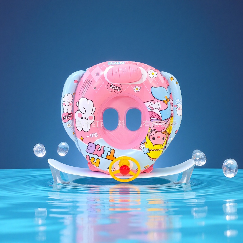 New mermaid rabbit horn boat children's cartoon water seat manufacturer wholesale sports outdoor swimming equipment children's swimsuits