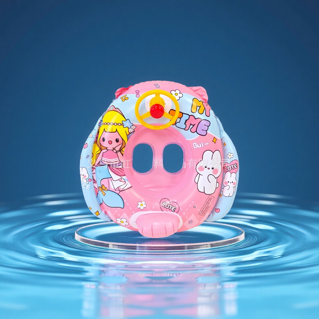 New mermaid rabbit horn boat children's cartoon water seat manufacturer wholesale sports outdoor swimming equipment children's swimsuits details Picture