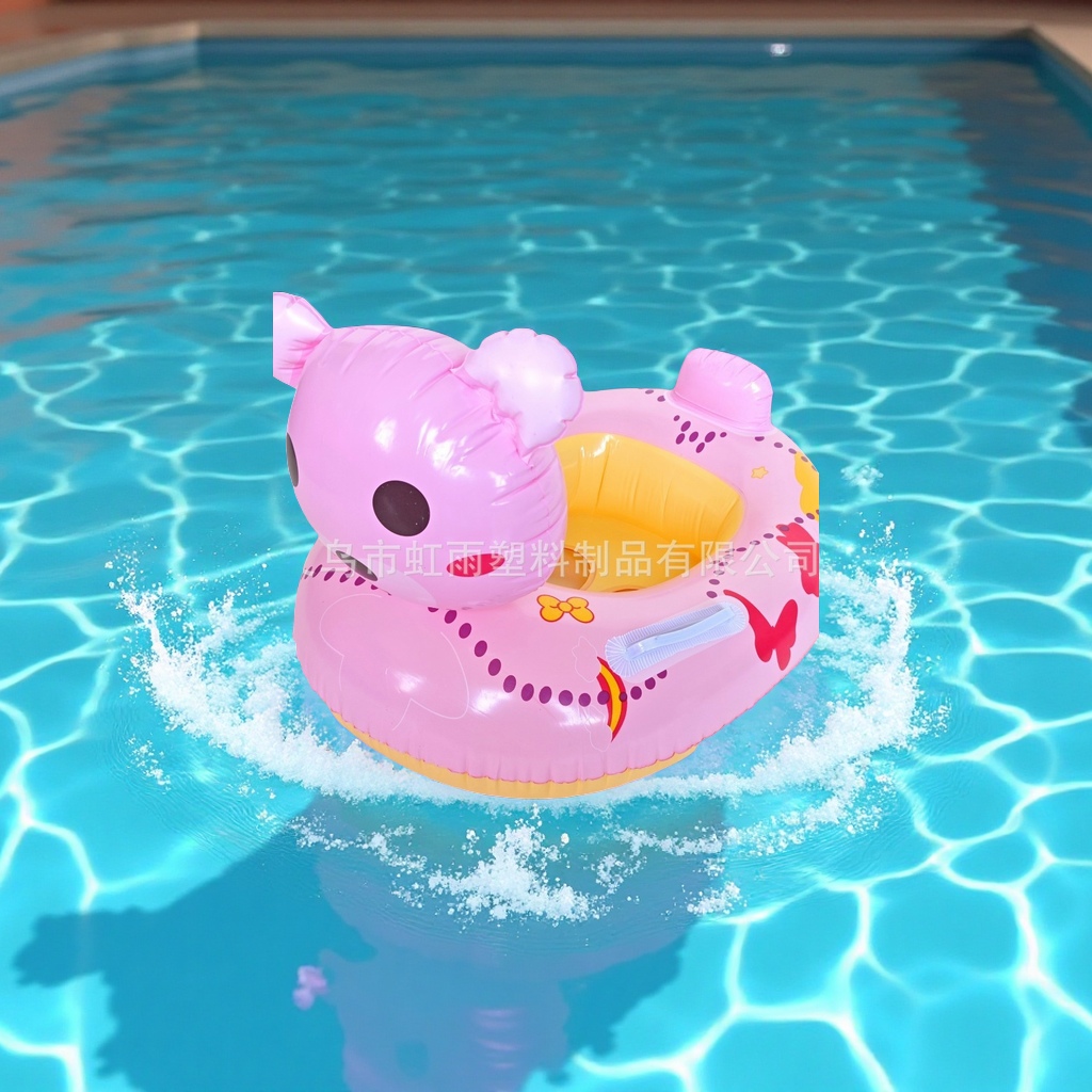 Factory direct sales of cartoon bear boats, baby water seat rings, eco-friendly PVC inflatable toys, cute bear boats, inflatable mold children's toys Item Picture