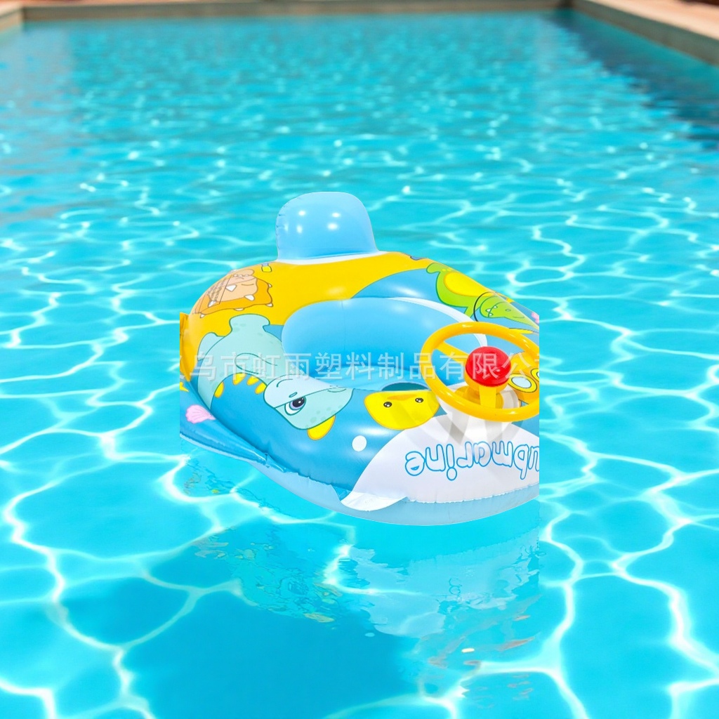 New dinosaur horn boat children's water inflatable toy. Press to make a sound seat ring cartoon air mold wholesale Application Scenario