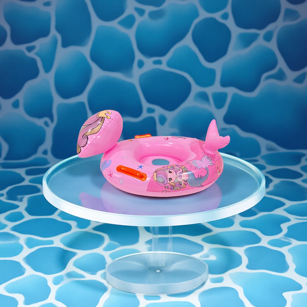 New in-stock animal sitting rings, children's swimming rings, cartoon mounts with handles, water swimming rings, sports and outdoor swimming products details Picture