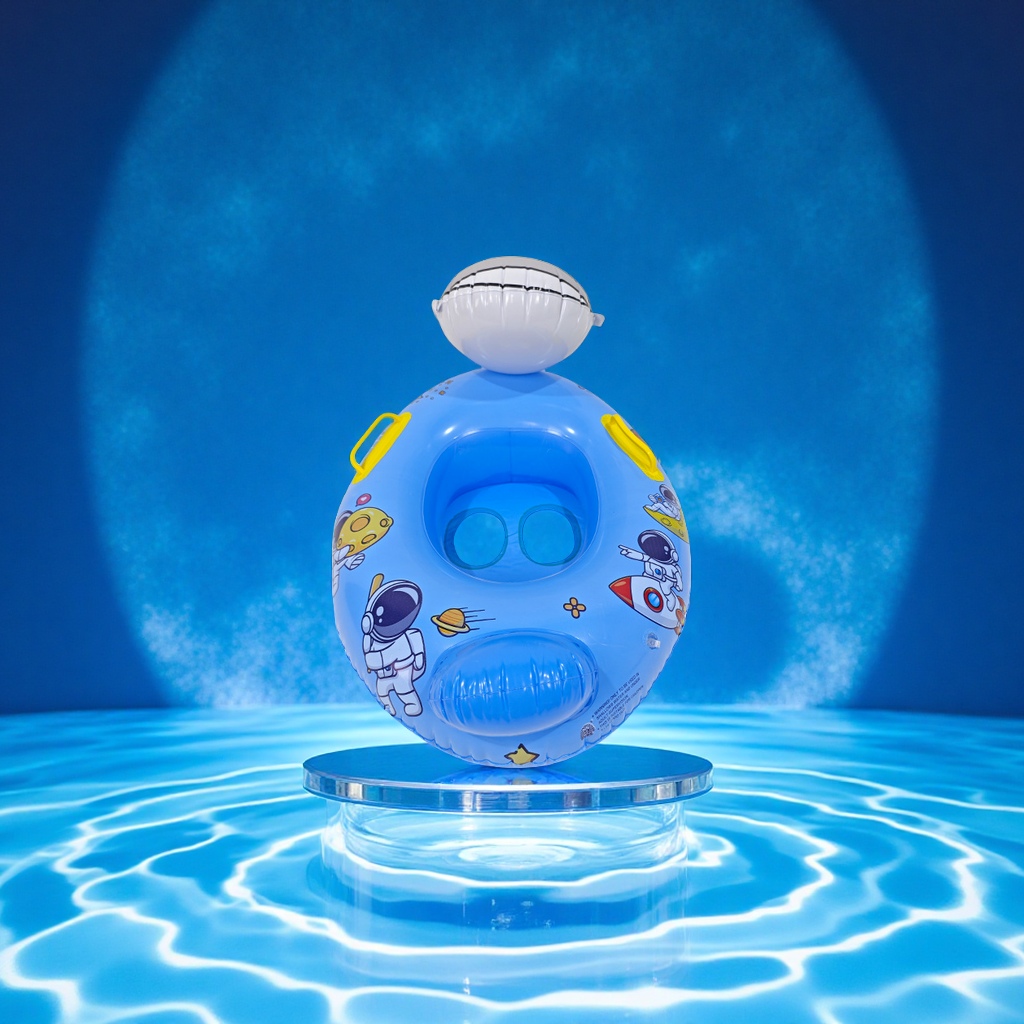 Hongyu Factory direct sales of new in-stock animal cartoon children's swimming rings with handles, water riding rings, rowing sports and outdoor swimming equipment Application Scenario