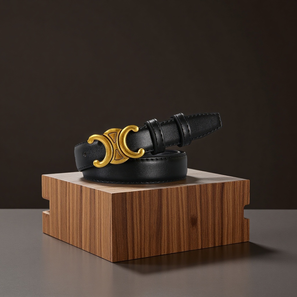 The Arc de Triomphe women's double C genuine leather belt exudes a high-end feel and is versatile and fashionable. It comes with a one-piece consignment clothing accessory Item Picture