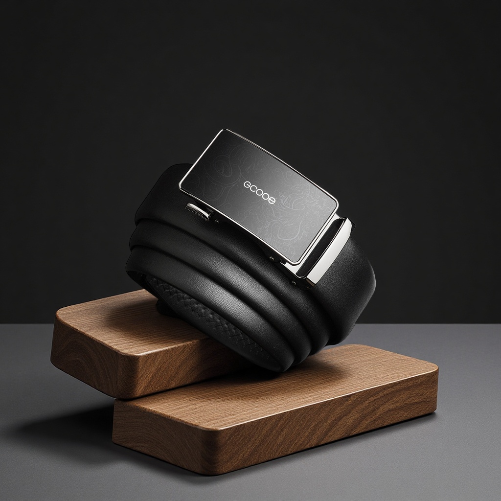 Custom-made men's top layer cowhide casual belts, automatic buckle genuine leather belts, LOGO customization, logo clothing accessories Item Picture