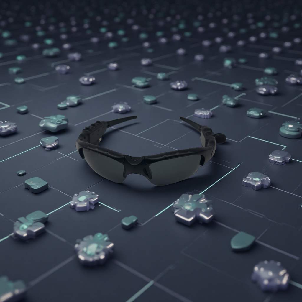 AI technology glasses with high-definition display, intelligent voice, Bluetooth, sporty, casual, fashionable and trendy, comfortable to wear details Picture