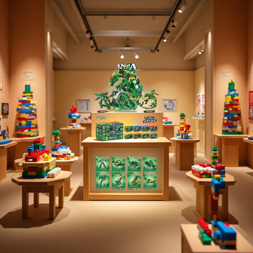 Lego children's playground equipment, extra-large decorative items, building blocks table, soft building blocks, educational toys combination, multi-functional toy scene details Picture