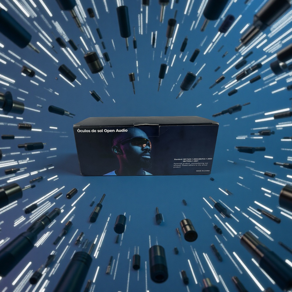 The smart glasses feature high-definition display and Bluetooth connection. They are fashionable, lightweight and multi-functional sports glasses that are compatible with both Android and Apple devices Specification image