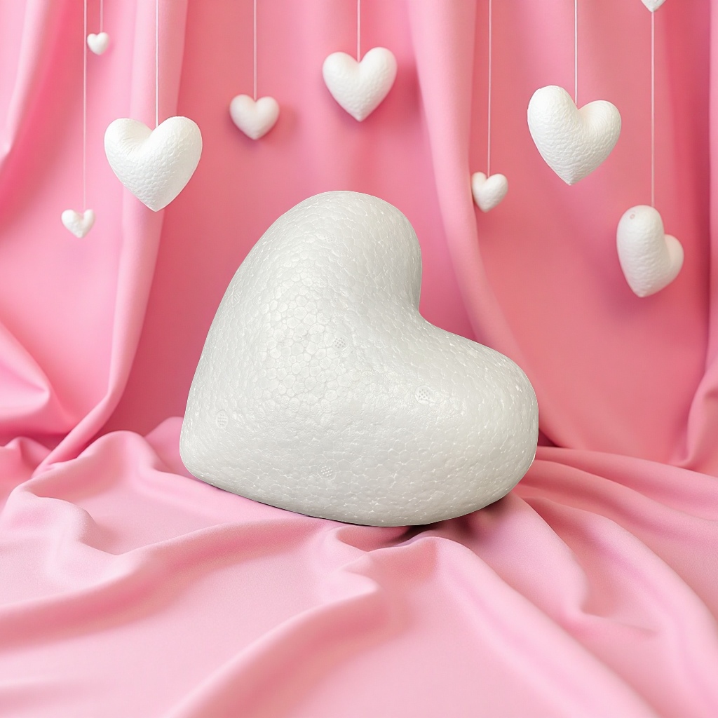 Fábrica directa espuma corazón de melocotón sólido 20CM día de san valentín pegajoso flor amor hecho a mano DIY goma de plástico bola de espuma artículos de decoración Specification image