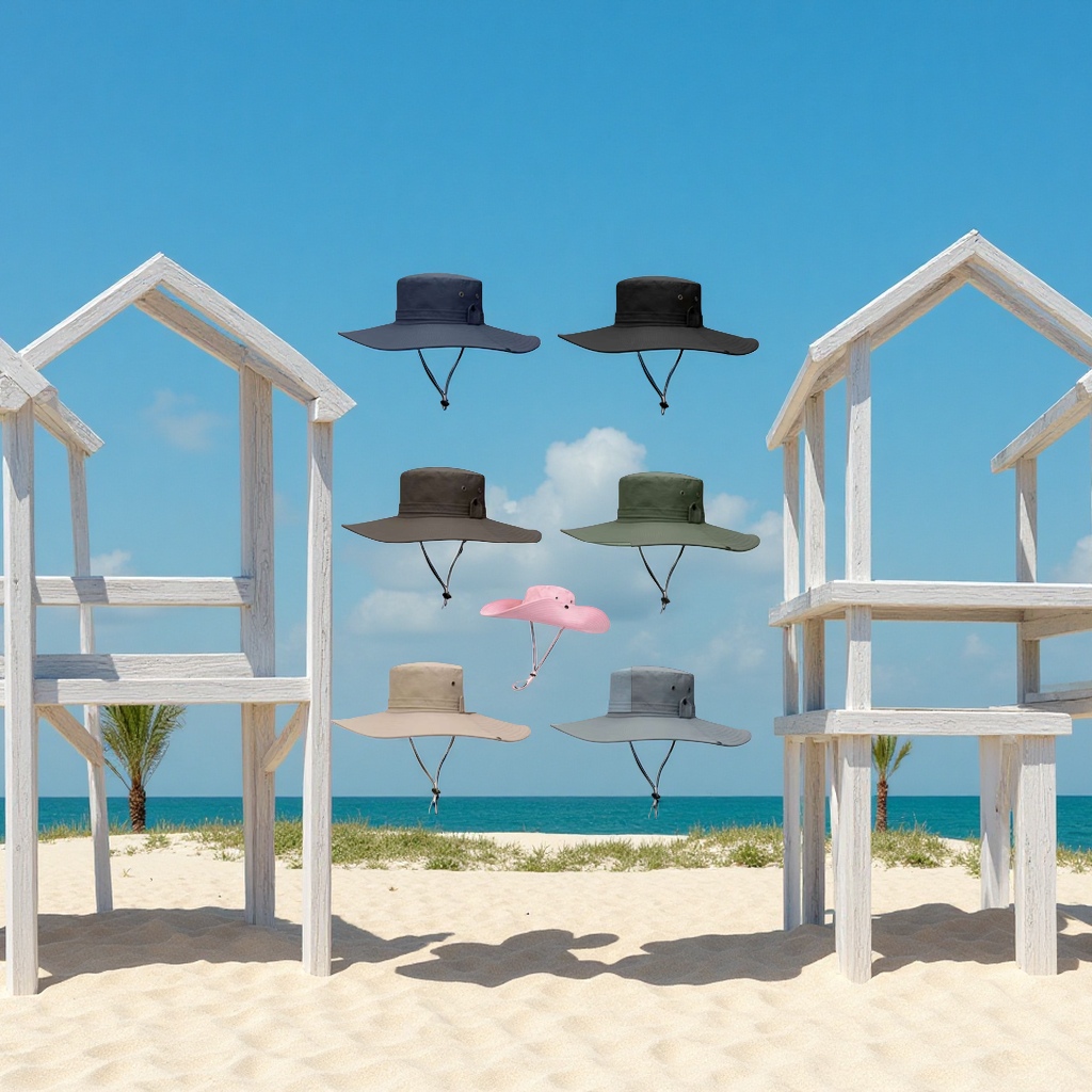 森多娜迷彩渔夫帽夏季防晒透气休闲风扇帽户外运动遮阳帽男士女士224102189