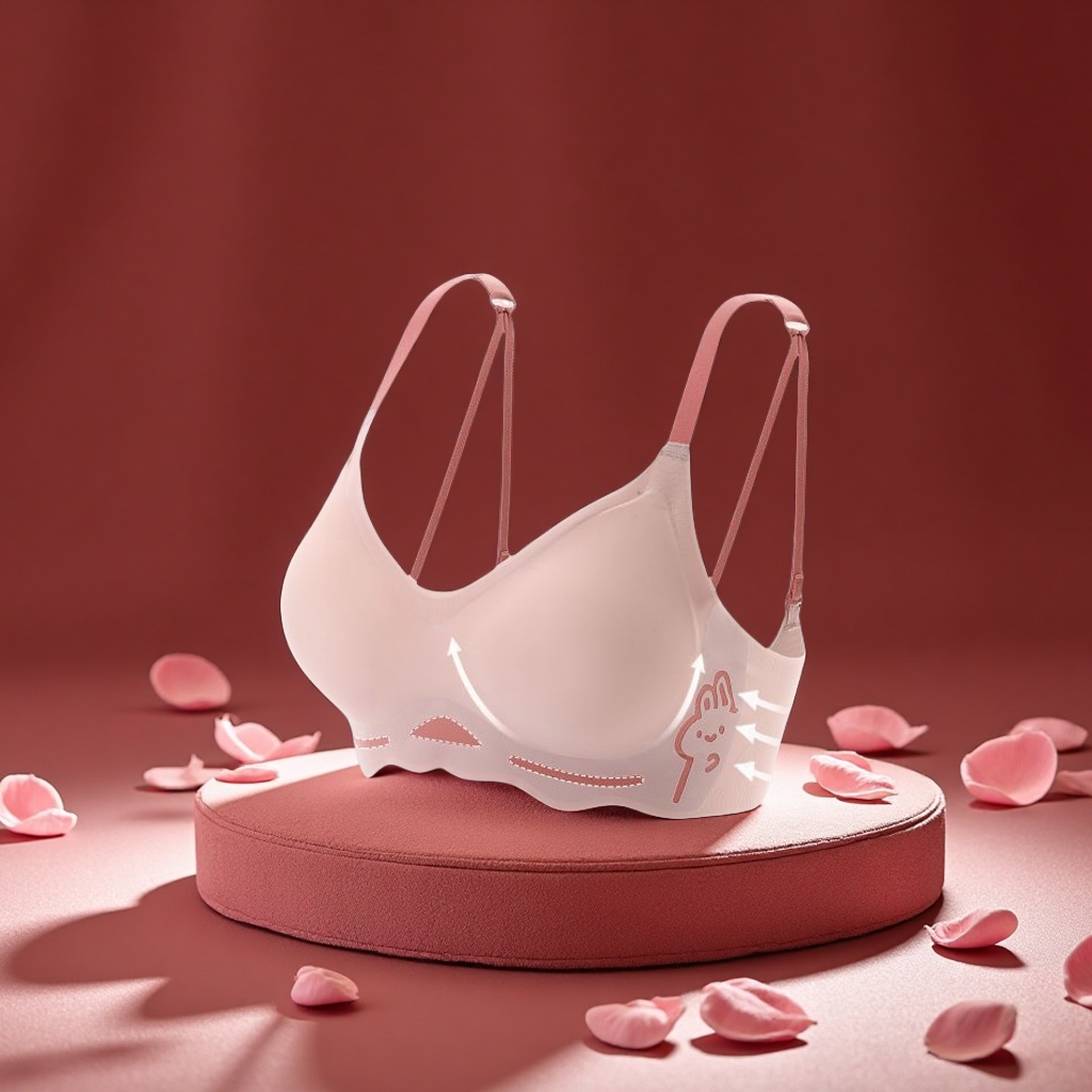 Six rabbit-shaped seamless lingerie for women, small breasts gathered together to look larger, invisible vest style comfortable soft support bra Application Scenario