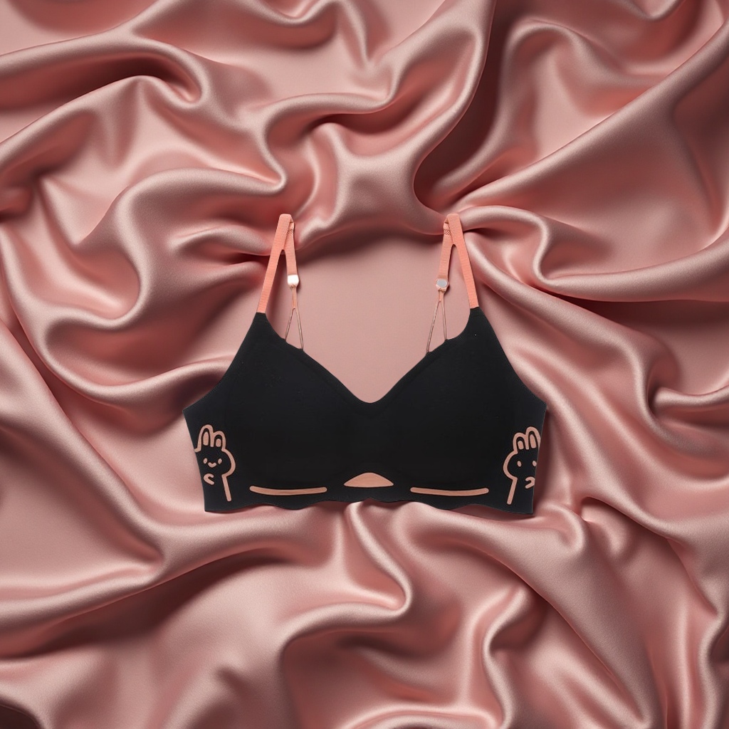 Six rabbit-shaped seamless lingerie for women, small breasts gathered together to look larger, invisible vest style comfortable soft support bra Item Picture