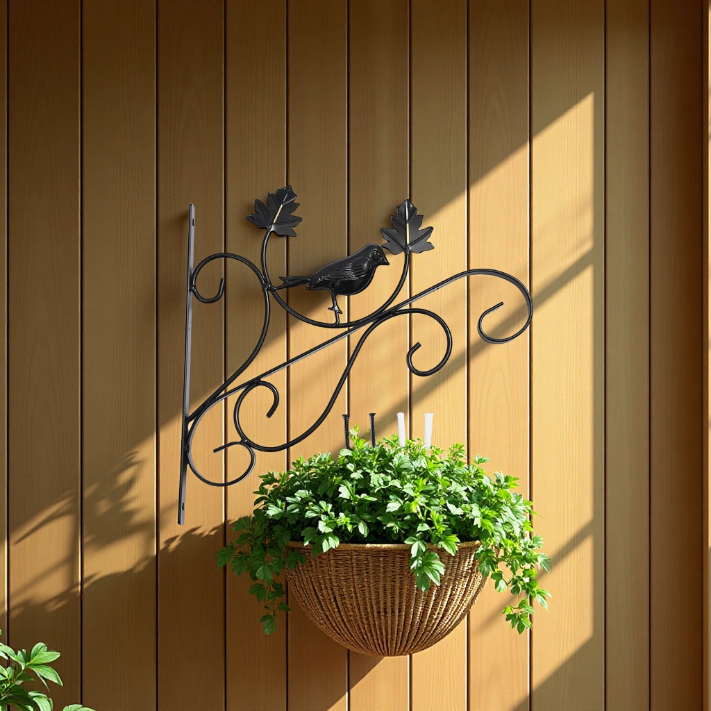 小鸟造型吊篮挂钩壁挂创意花盆架室内外悬空装饰架工艺品礼品批发