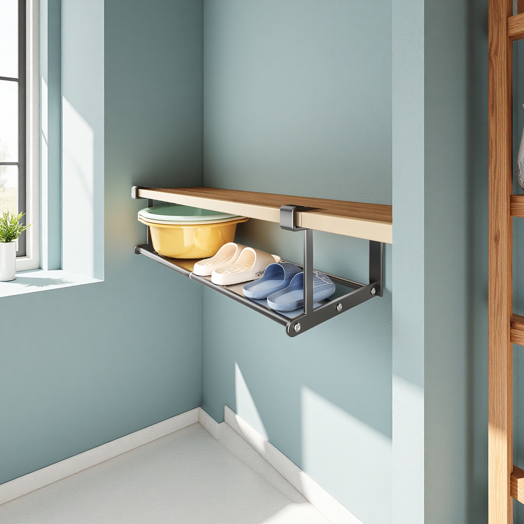 新款浴室洗脸盆收纳架下置物架卫生间整理空间悬挂盆架批发厨卫五金卫浴置物架