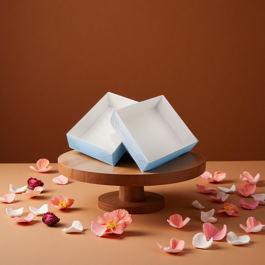 厂家天地盖纸盒蛋糕礼品盒PET透明PVC白卡上下盖包装批发纸类容器