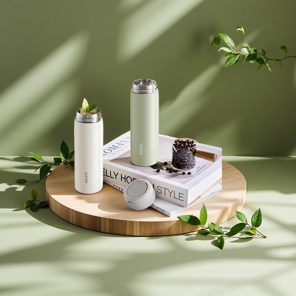 Supor 316L stainless steel insulated cup, portable for men and women, simple and fresh outdoor tea cup, daily necessities Specification image