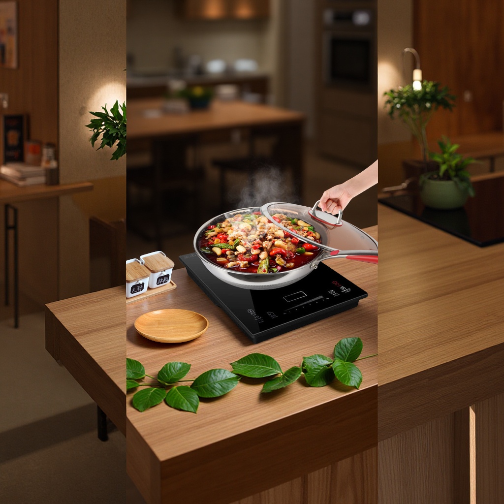 乐氏316不锈钢双屏蜂窝纹平底不粘锅家用通用电磁炉炒菜锅日用百货