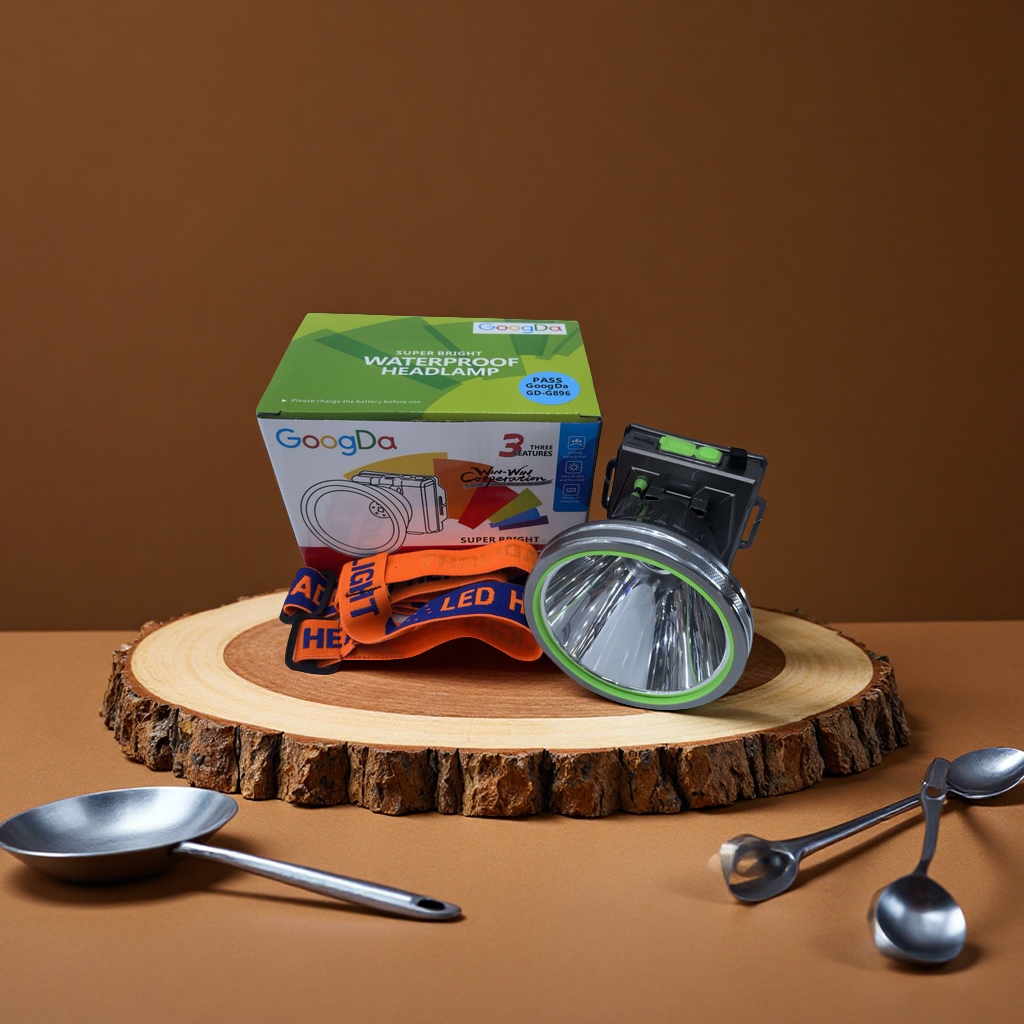 户外头灯头戴式可换电池运动照明灯夜跑登山灯便携灯具适用电池款