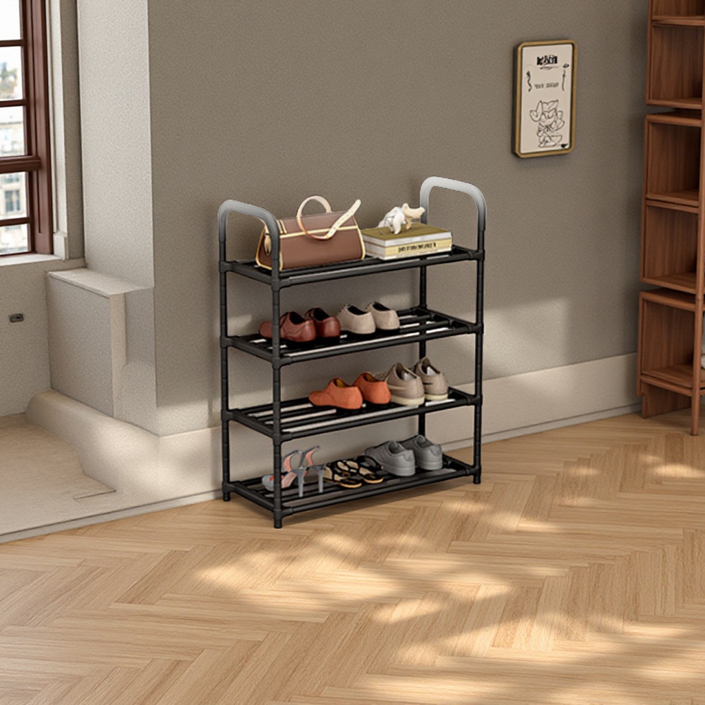 Multi-layer simple shoe rack, household door indoor storage rack, dust-proof student dormitory storage cabinet, factory direct sales details Picture