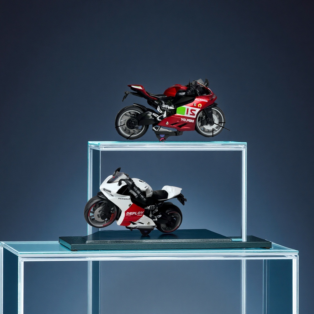Cross-border 1:14 alloy rebound motorcycle model, audio-visual music, children's toys, ornaments, gift box wholesale, electric remote control toys, electric vehicles details Picture