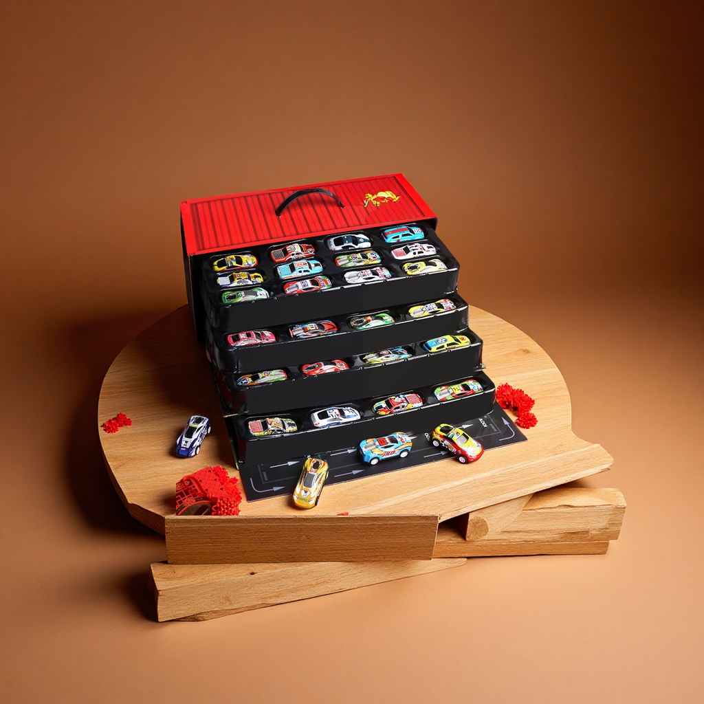 跨境合金回力车礼盒儿童仿真小汽车套装高档模型玩具男孩生日礼物