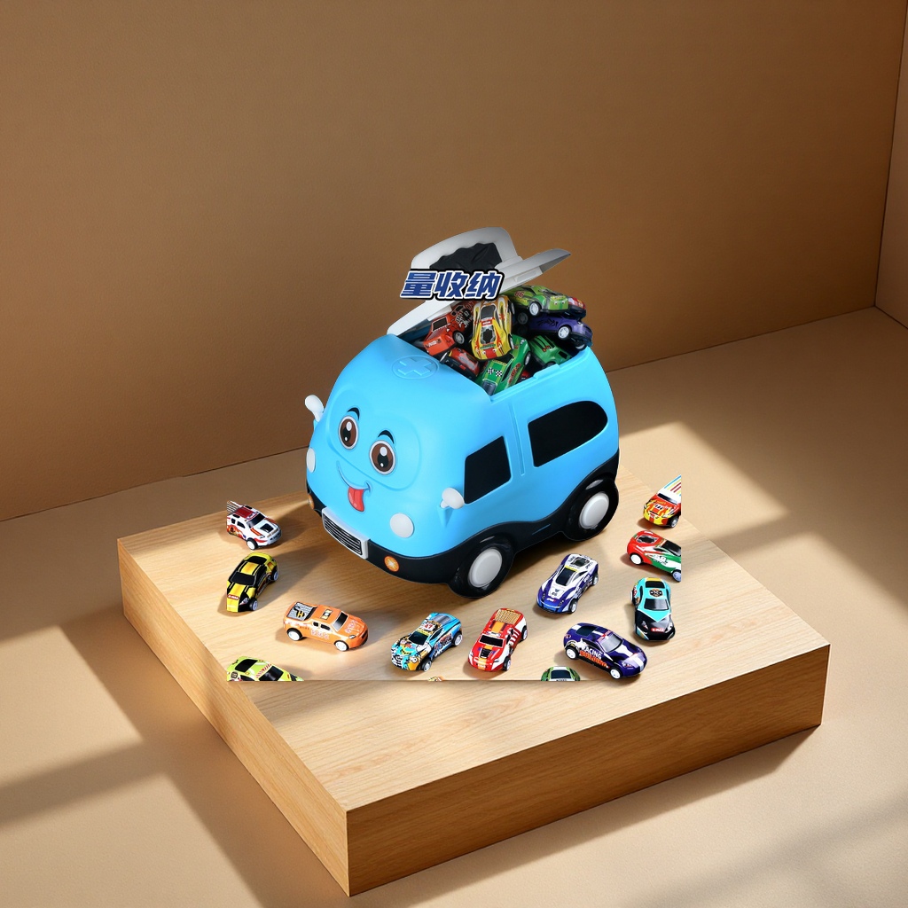 Children's alloy mini racing car storage box toy car for boys aged 2 to 3, rebound inertial model car Application Scenario