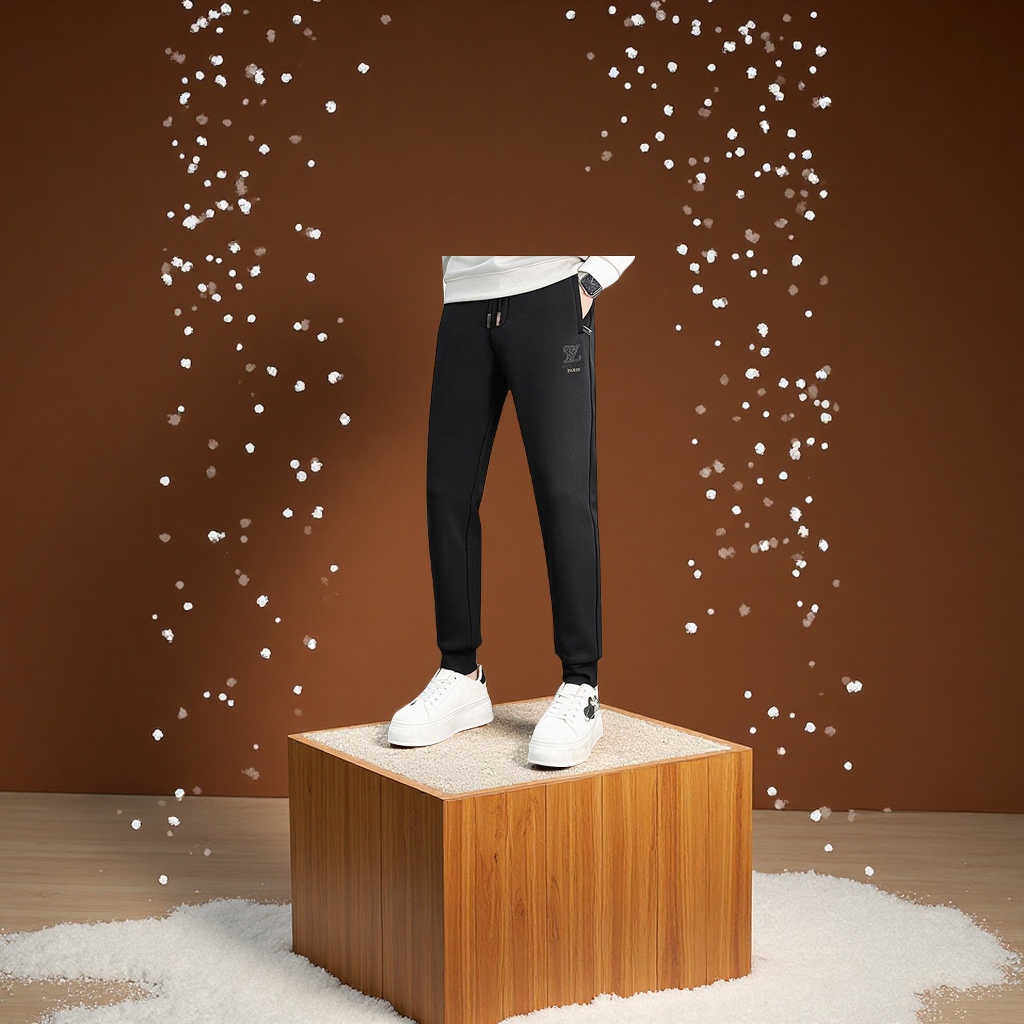 运动裤/球标短裤/修身保暖休闲裤男/裤子/运动裤女高腰休闲产品图