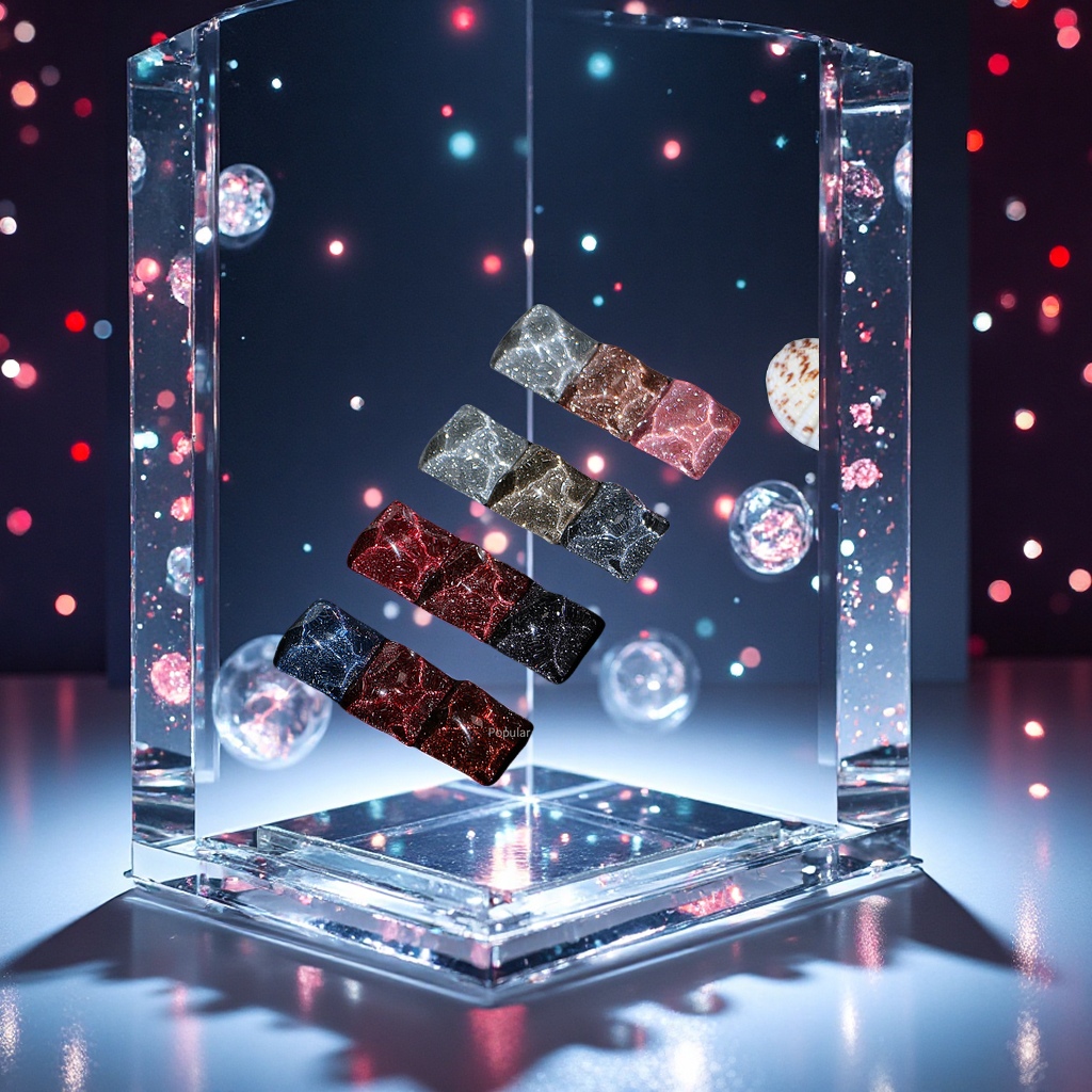 跨境蹦迪粉碎钻凝胶2023新款爆闪反光璀璨细闪美甲光疗甲油胶显白彩妆用品