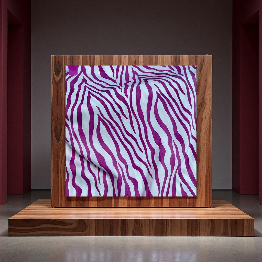 The fabric of the zebra print dress is made of four-sided elastic fabric for foreign trade clothing, T-shirts and bags, and is a blended and interwoven material details Picture