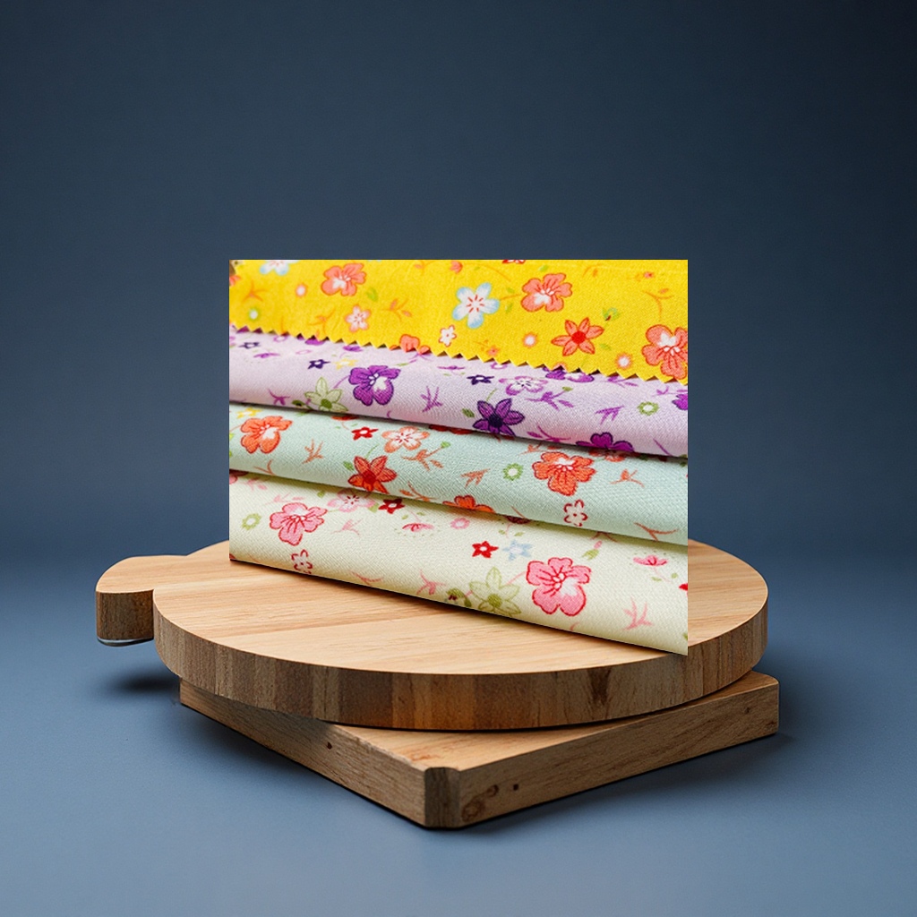 Fashionable plain weave small flower series clothing fabric 100D four-sided elastic accessories, bags, scarves, textile leather woven jacquard fabric details Picture